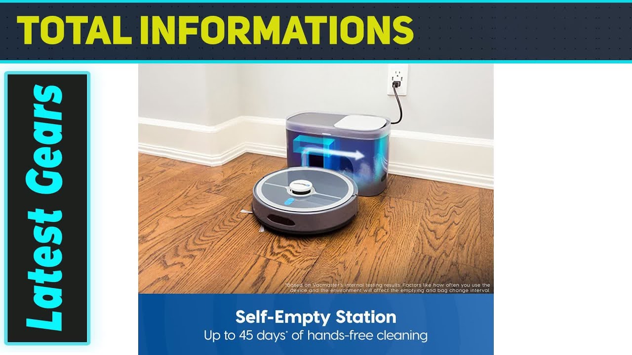 Vacmaster V10i 3-in-1 Robot Vacuum and Mop Best Self-Emptying Smart Cleaner