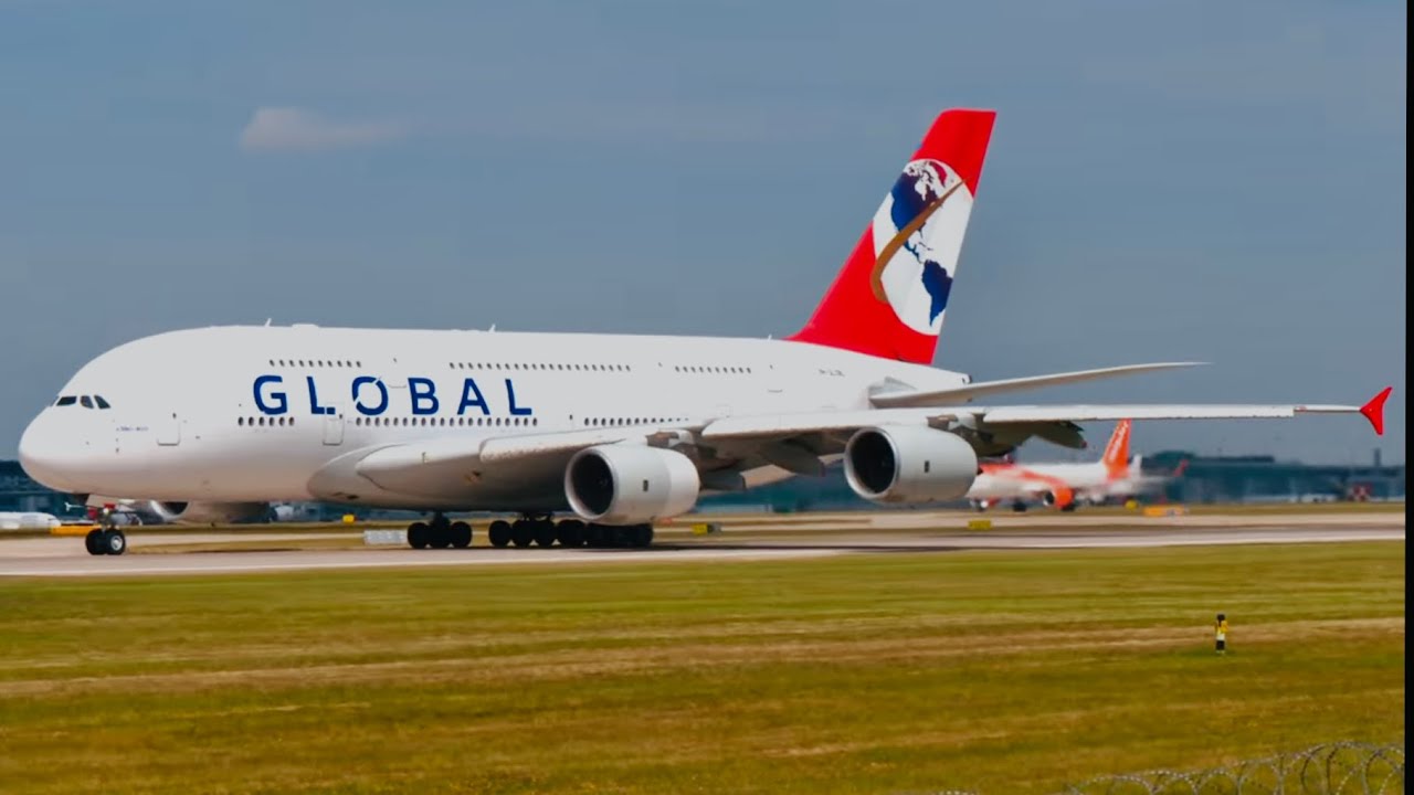 🔴LIVE - GLOBAL AIRLINES A380 at Manchester Airport  + Europa league final traffic