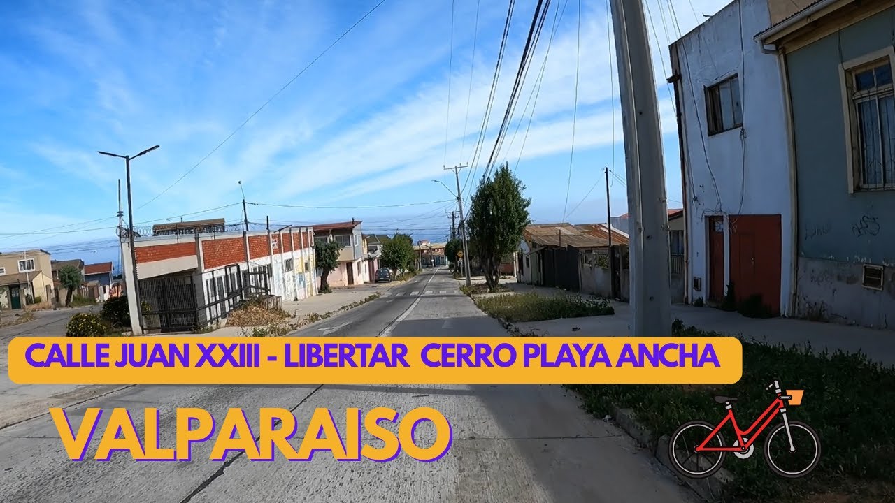 Calle Juan XXIII con Libertad cerro Playa Ancha Valparaíso #ciclistasurbanos #chile #cerrosdevalpo