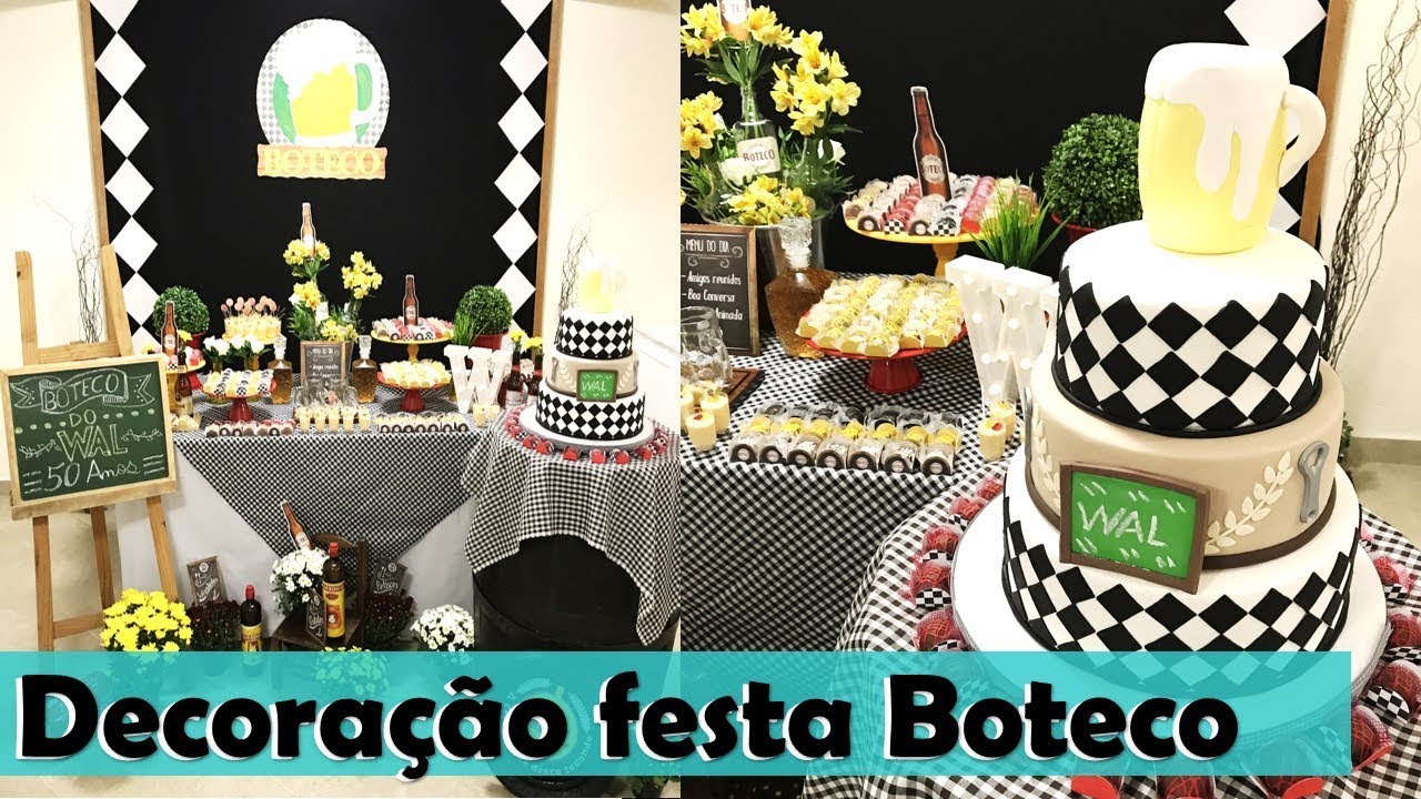 Decoração festa boteco -  Preparativos, dicas e ideias para sua festa