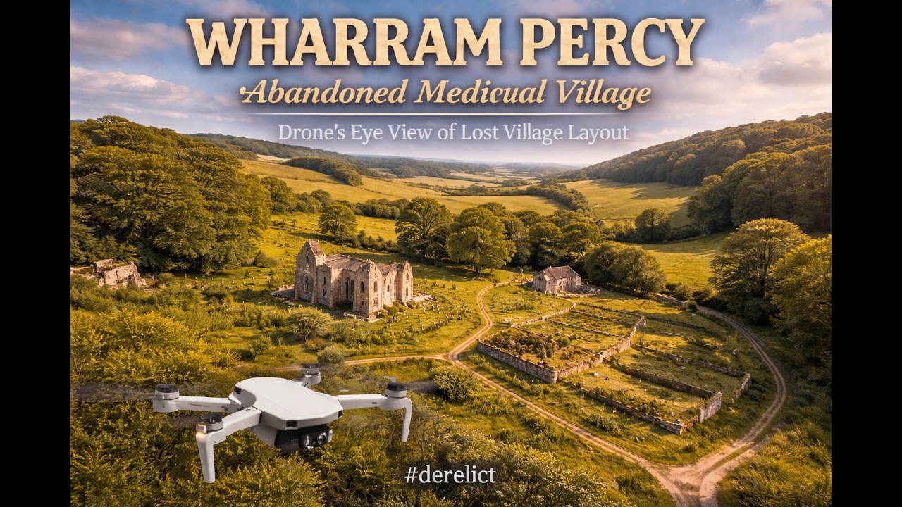 WHARRAM PERCY: Abandoned Medieval Village : Drone's Eye View of Lost Village Layout #derelict