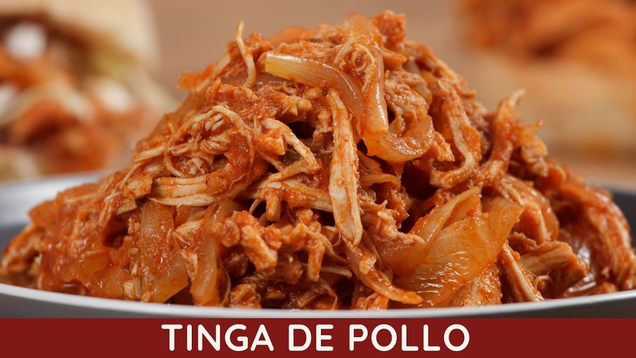 Tinga de Pollo, receta deliciosa, fácil y rápida