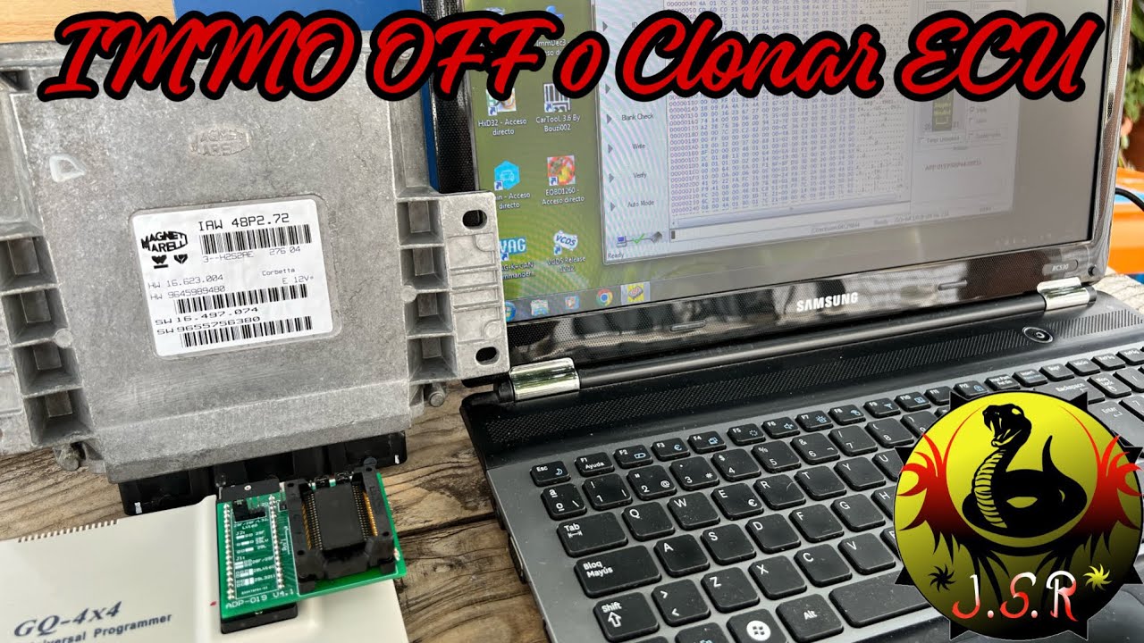 Citroen C3 IMMO OFF o Clonar ECU IAW 48 P2.72 Chip M29F400BB Leer y Escribir Con GQ-4X4 + ADP-019