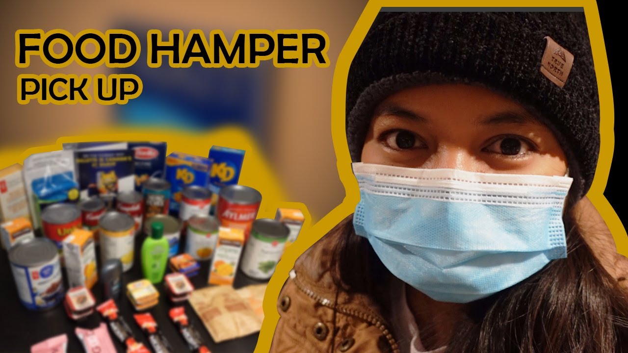 Getting the food hamper at NAIT | free food for international students in canada | steph in canada