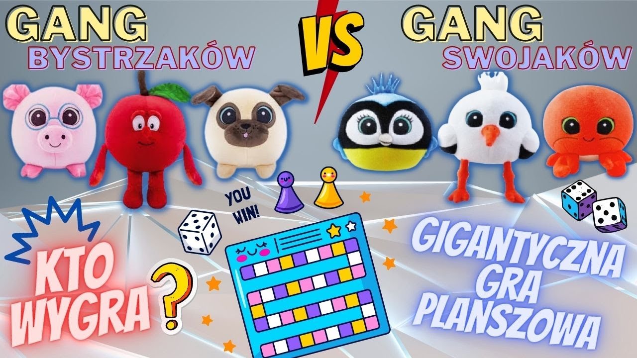 Gang Bystrzaków VS Gang Swojaków- wielka gra planszowa🤩🔥 Kto wygra główną nagrodę⁉️🐶🐷🍎