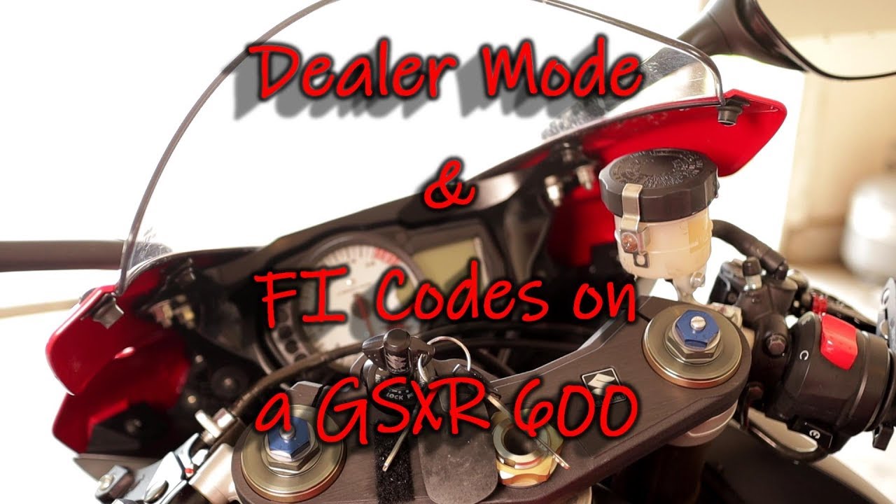 Dealer Mode & FI Codes on a GSXR 600
