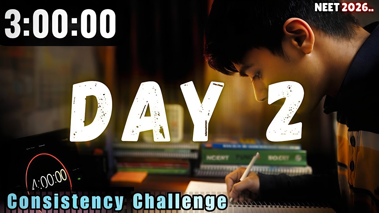🔴 Day 2 | NEET 2026 Consistency Challenge | 3 Hour Deep Focus Study Live