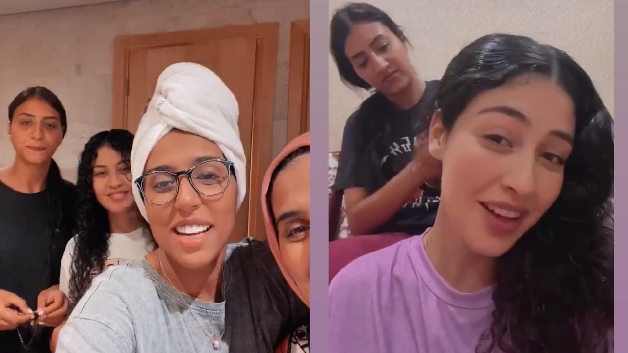 رجاء بلمير و أخيرا دات شادية الحمام و مريم أصواب مشطات ليها شعرها