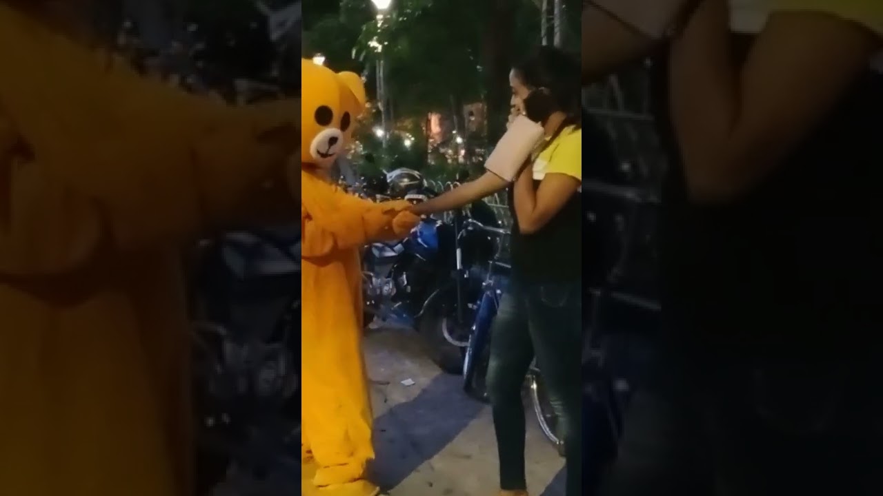 Teddy Bear Prank on cute girl in public || Teddy Bear ||