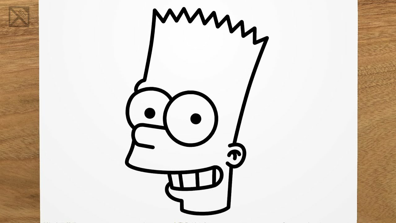 How to draw BART SIMPSON step by step, EASY