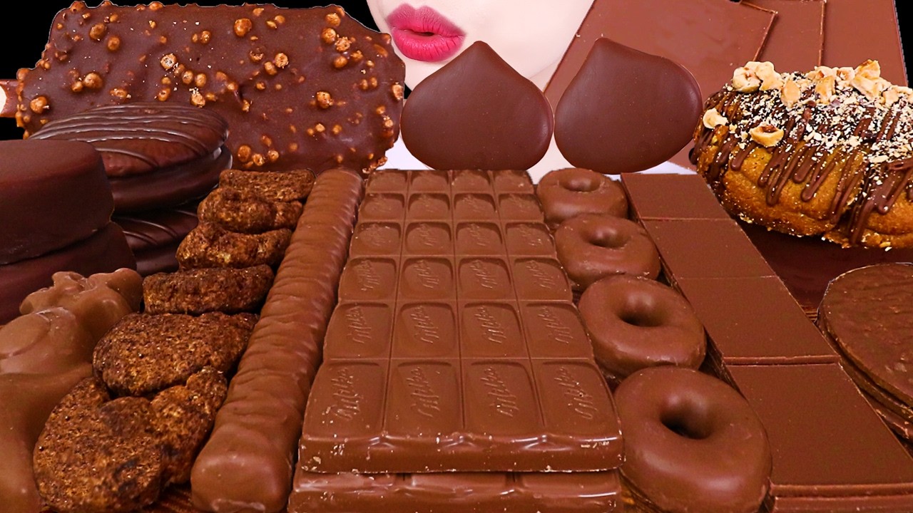 ASMR MUKBANG｜CHOCOLATE PARTY *ICE CREAM, TWIX COOKIE, MALTESERS, MILKA, CHOCO PIE｜초콜릿파티｜먹방