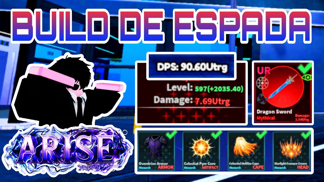 A MELHOR BUILD DE ESPADA PRO META ATUAL DO ARISE CROSSOVER