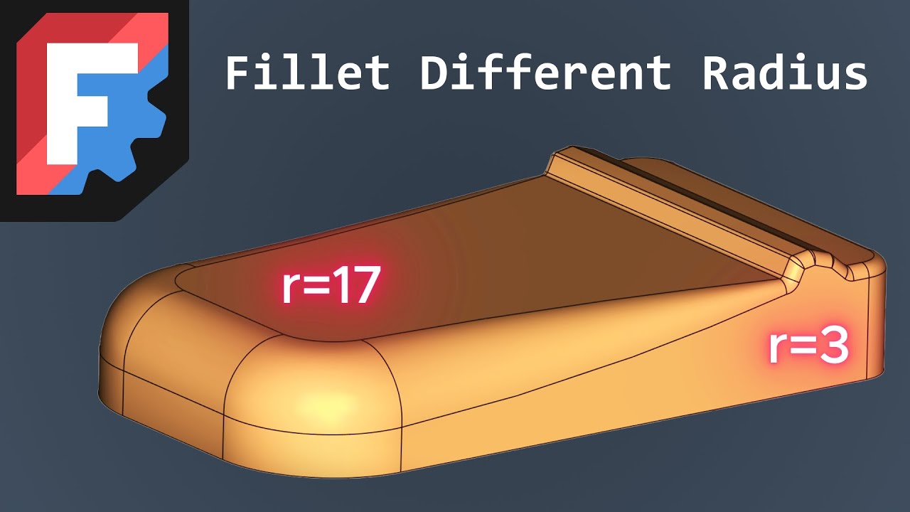 FreeCAD 1.0 Скругление разного радиуса