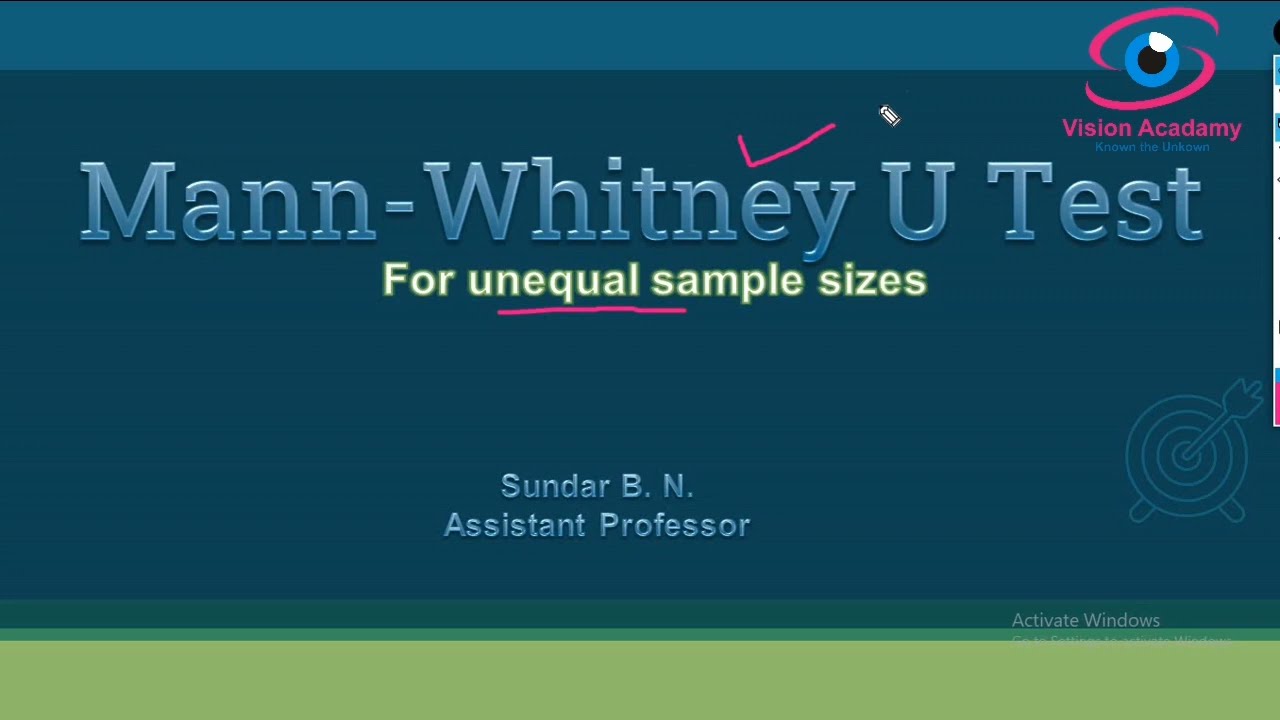Mann Whitney U-test -For Unequal Sample Sizes