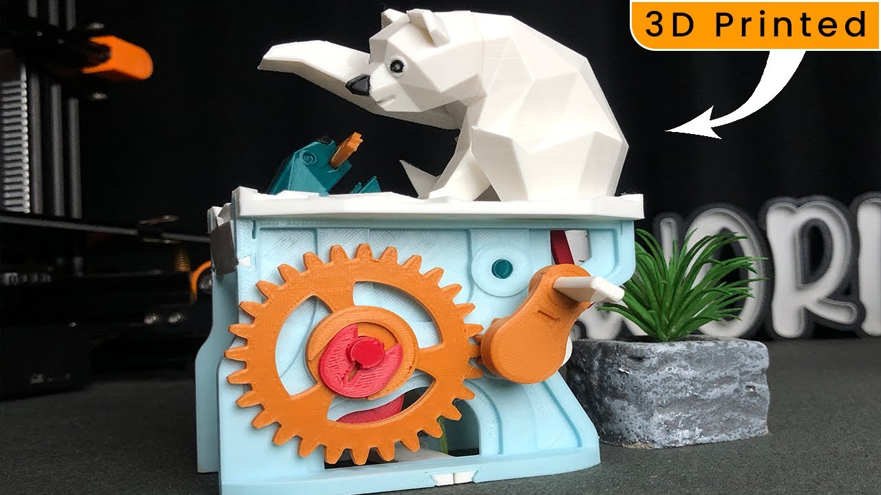 3D Printed Automata Polar Bear 