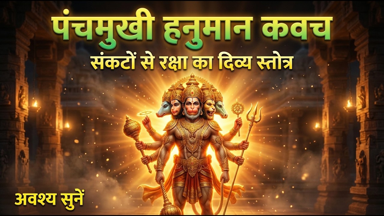 1 Hour Panchmukhi Hanuman Kavach | पंचमुखी हनुमान कवच | Nonstop Powerful Mantra