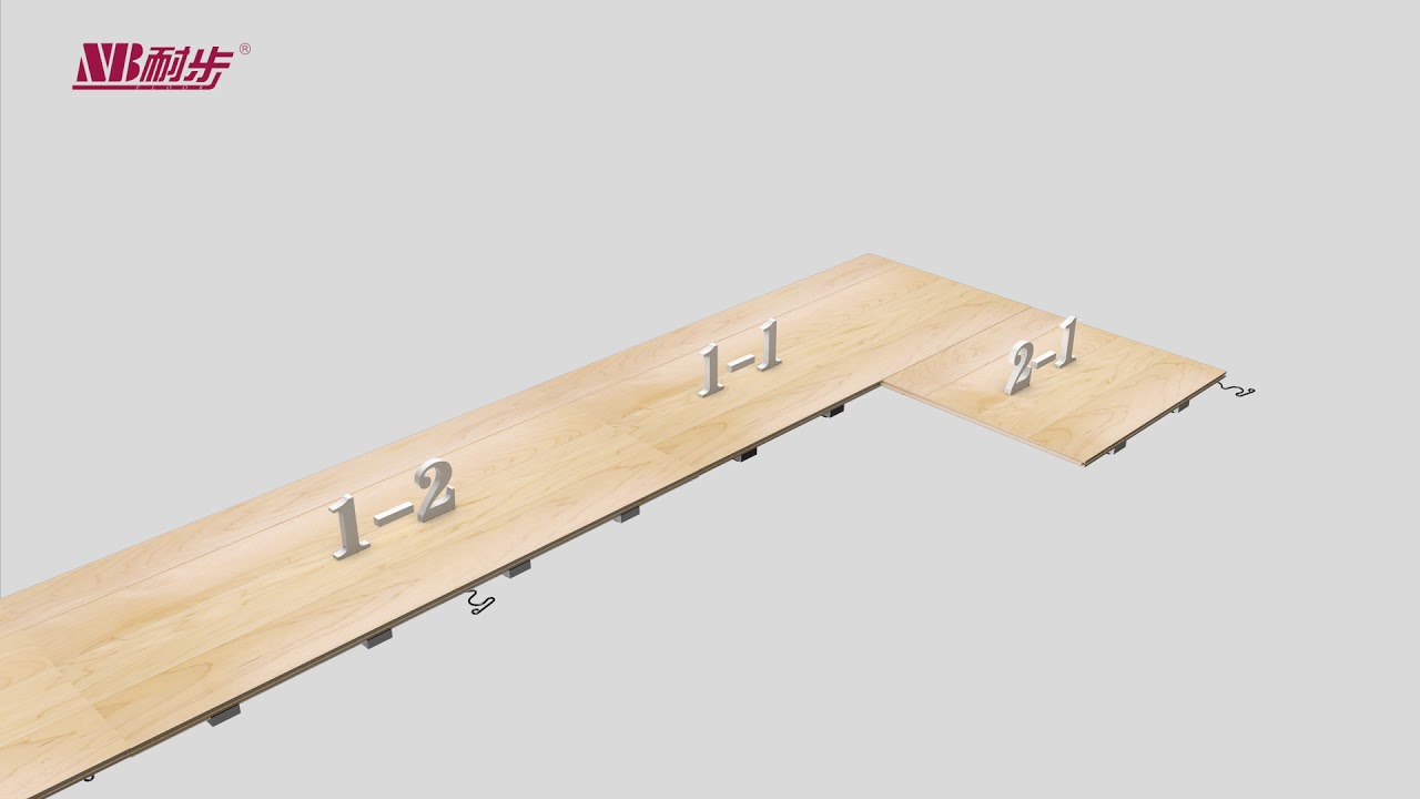NB floor portable /  removable sports flooring installation steps
