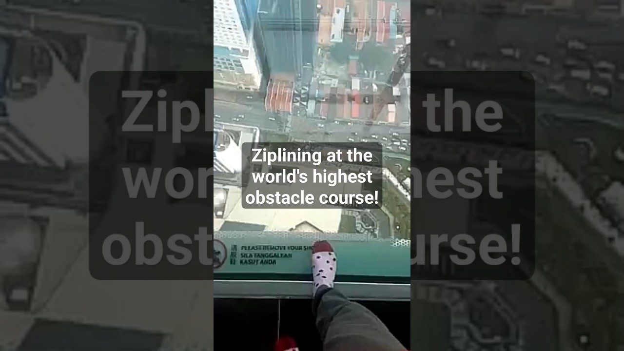 World's highest obstacle course at the Top Komtar, #Penang #Malaysia #travel #shorts