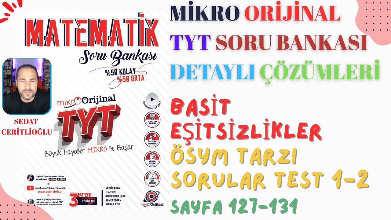2026 MİKRO ORİJİNAL TYT SORU BANKASI ÇÖZÜMLERİ SYF127-131 #orijinalmatematik #mikroorijinal #yks2026