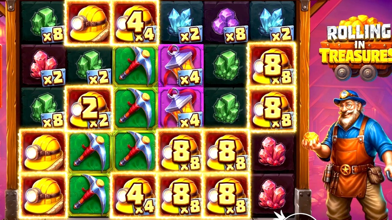Rolling in Treasures Builds Up the Multis for Some Big Wins
