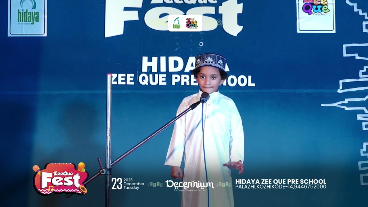HIDAYA ZEE QUE FEST | QUR AN RECITATION by mzq students | Hidaya Zee Que Preschool,Palazhi