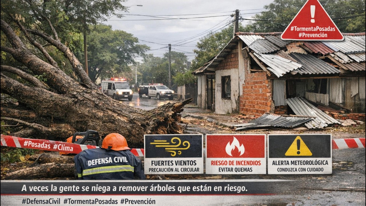 Temporal afectó algunas zonas de Posadas