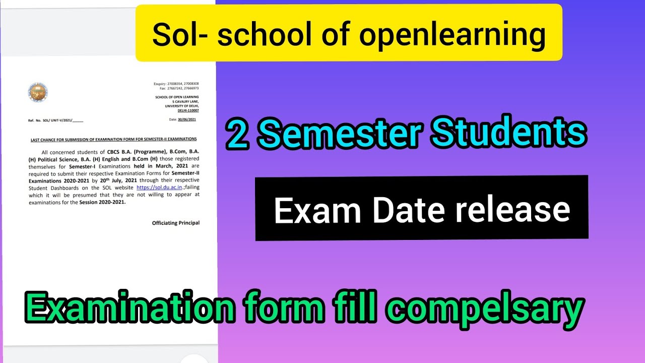 2 Semester Exam date released | Notice | 2 semester students |