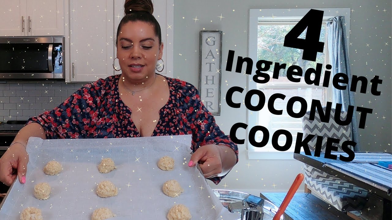 4 Ingredient Coconut Cookies l VEGAN, DAIRY-FREE + GLUTEN-FREE l So Shantel