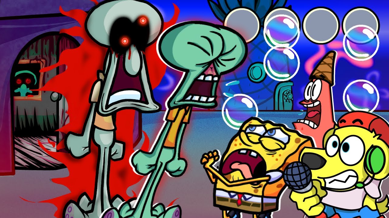 Friday Night Funkin, но SQUIDWARD - НОВАЯ ЛЮБОВЬ ... FNF Mods # 45