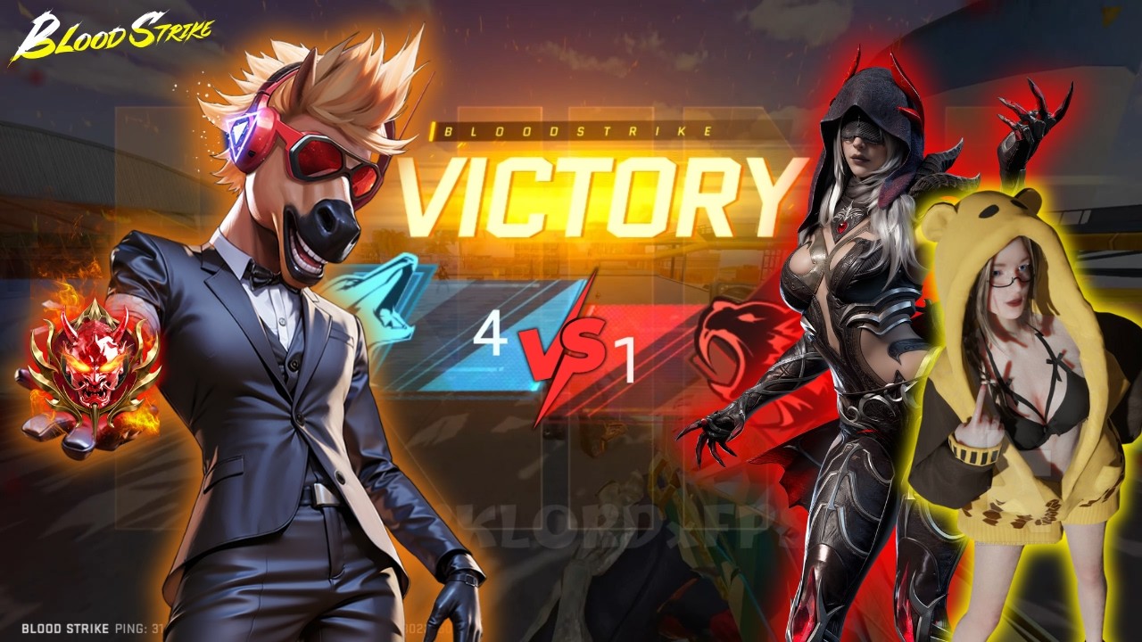 Crazy Duo DESTROYING Whole Squad Fight 1vs4 in Blood Strike INSANE High Kill Gameplay No Commentary