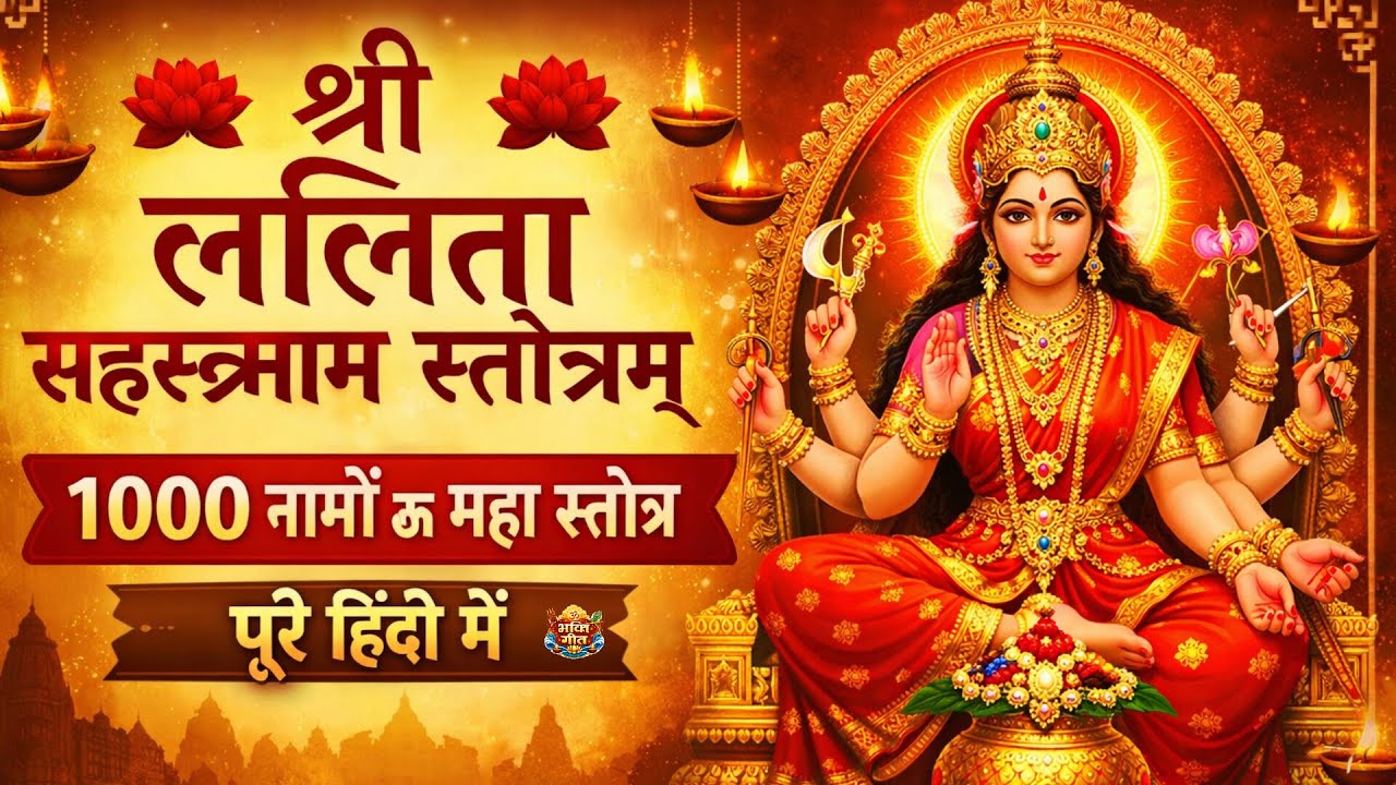 श्री ललिता सहस्रनाम स्त्रोतम | Lalitha Devi Sostram Hindi For Protection & Prosperity #bhaktigeet