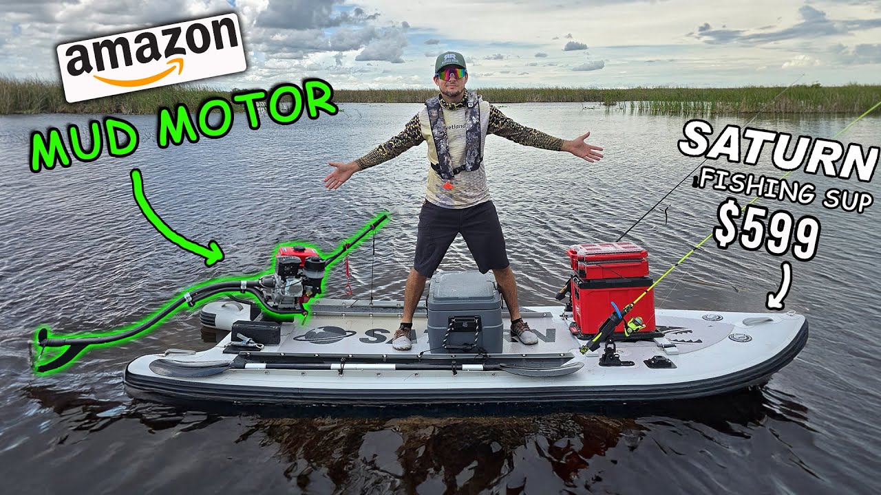 I put a MUD MOTOR on a PADDLEBOARD and built a Swamp Fishing Skiff