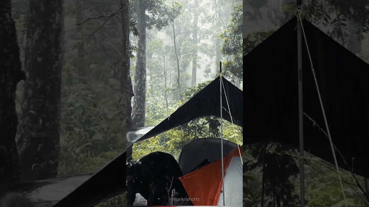 WE&rsquo;RE CAMPING IN HEAVY RAIN #shorts