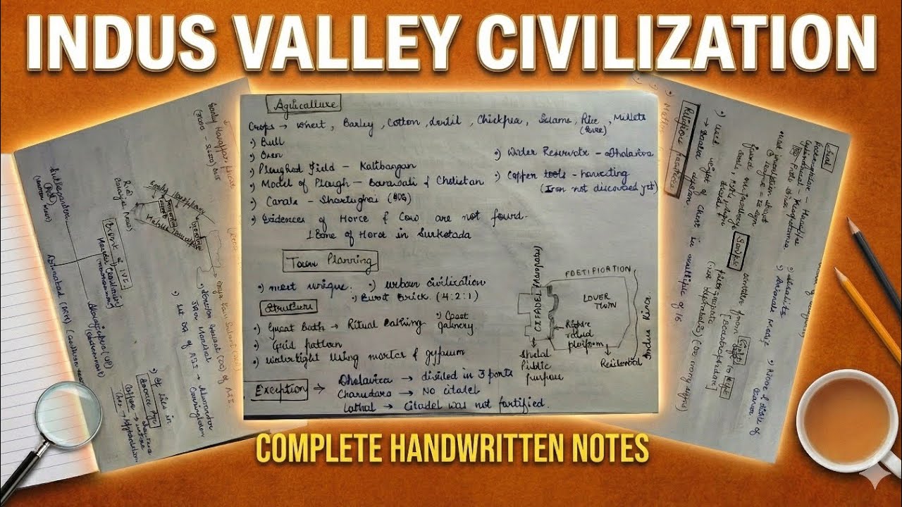 Indus Valley Civilization - Complete Handwritten Notes for History