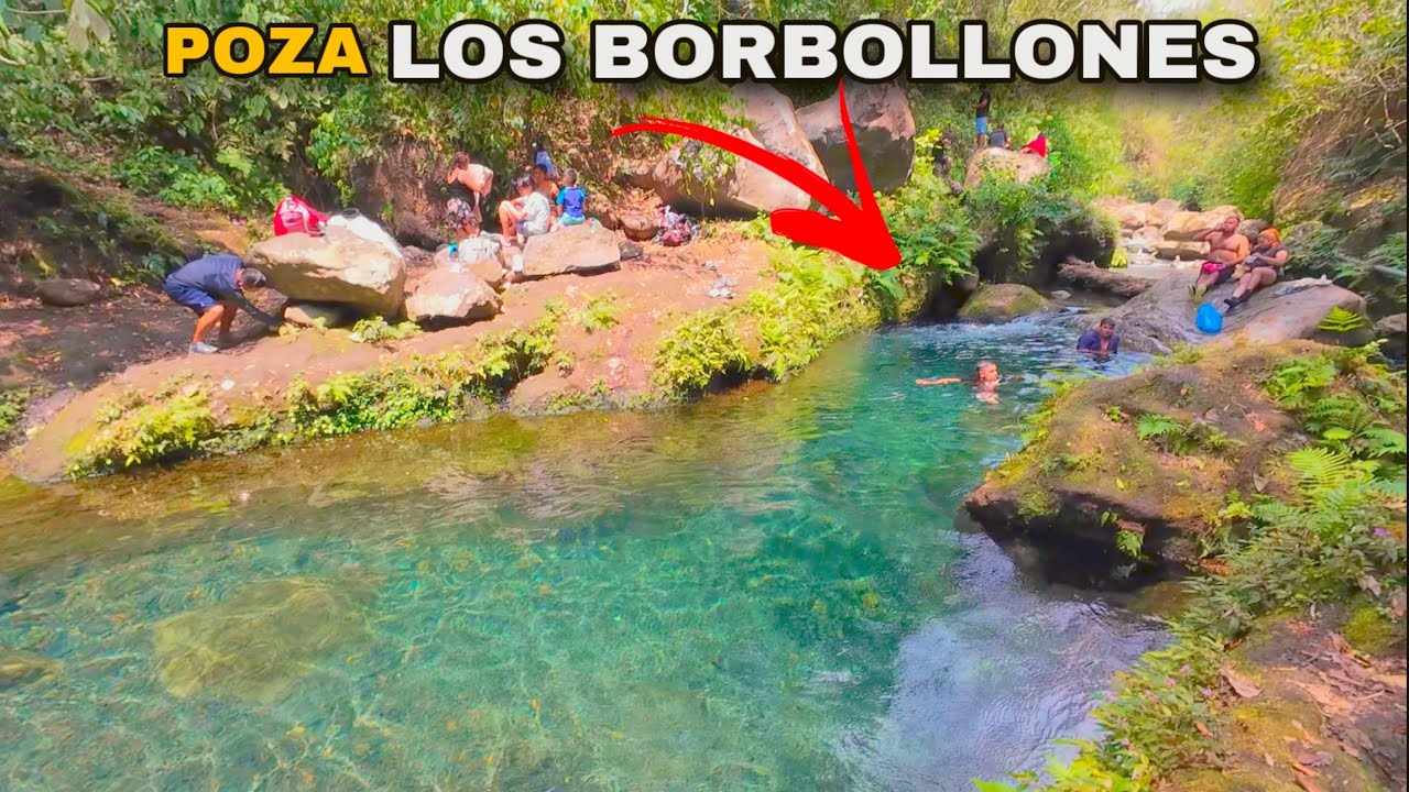 Aguas 100 cristalinas y frías en poza de los borbollones, paraíso natural GRATIS, en El Salvador 🇸🇻