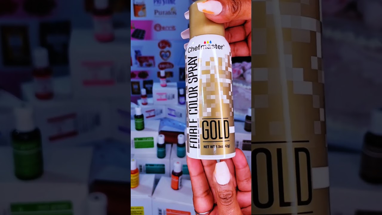 ✨ NEW ARRIVAL: Chefmaster Gold Edible Spray 42gms!Perfect for cakes, cupcakes, cookies, and more🎂🌟