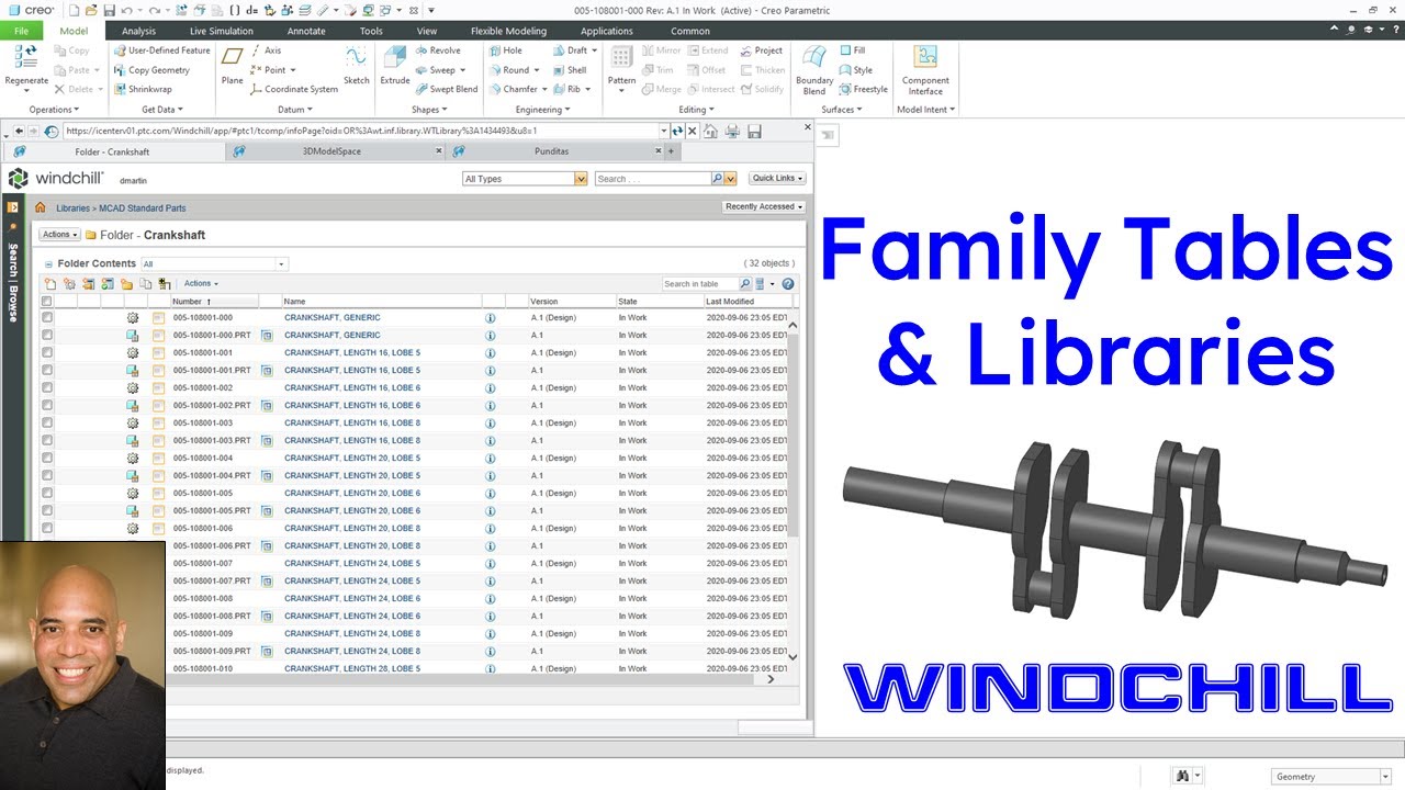 PTC Windchill — Семейные таблицы и библиотеки | Управление данными САПР — PDMLink