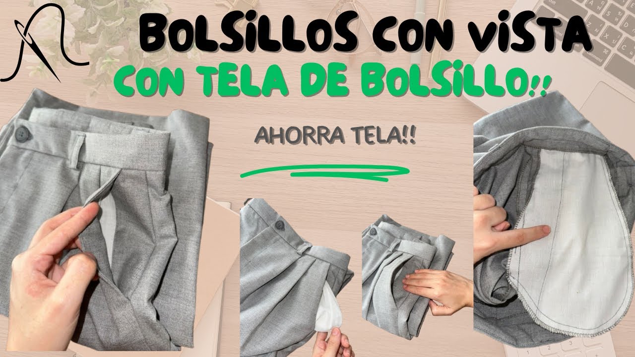 Que no se te vea la tela de bolsillo!! Bolsillos con vista paso a paso 