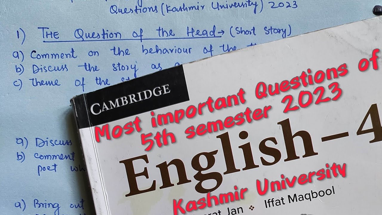 General English 5th Sem Most important Questions...😱(2023) Kashmir University | English |30/30 mark