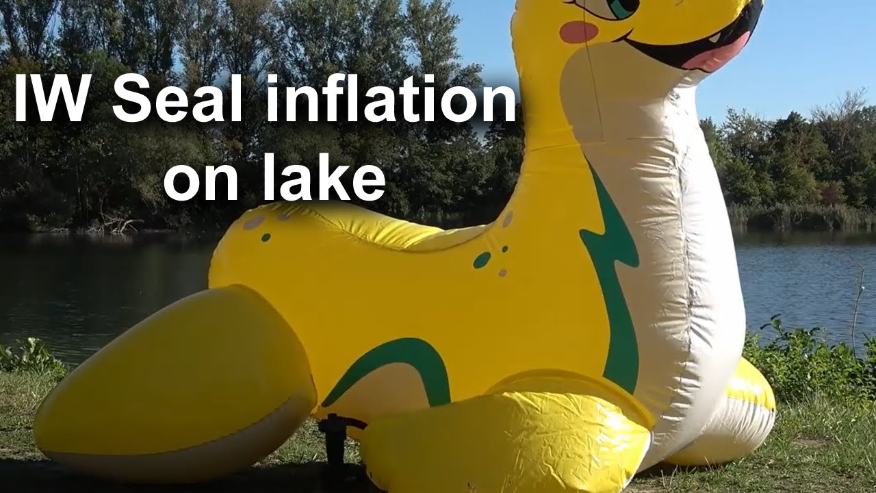 Inflating the Mega Inflatable World Yellow Seal! 🦭💨