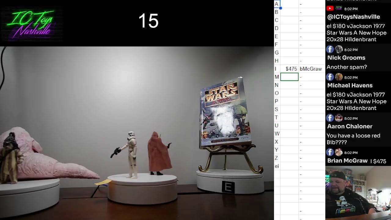 🌮 Taco Tuesday! 🌮 🔥🔥🔥Live Auction!🔥🔥🔥 Vintage Star Wars Every Tuesday @5pm CST✈️🚚🛳 IC Toys Nashville