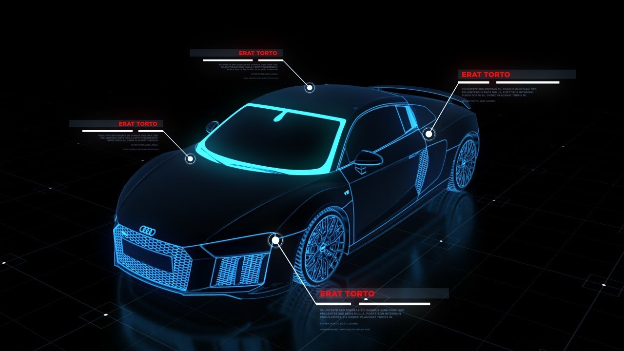 Audi R8 Cyber Motion Design Tutorial with Cinema 4D / Octane / After Effects