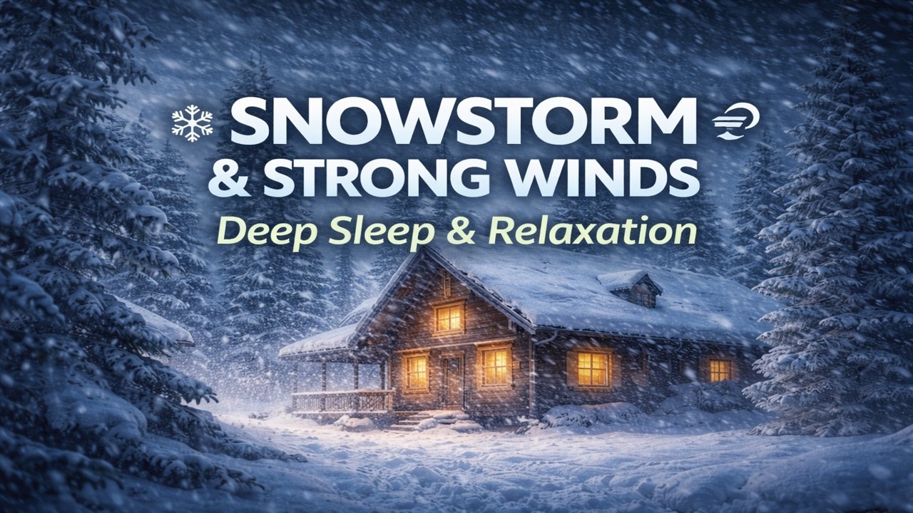 Snowstorm & Strong Winds| Deep Sleep & Relaxation Ambience