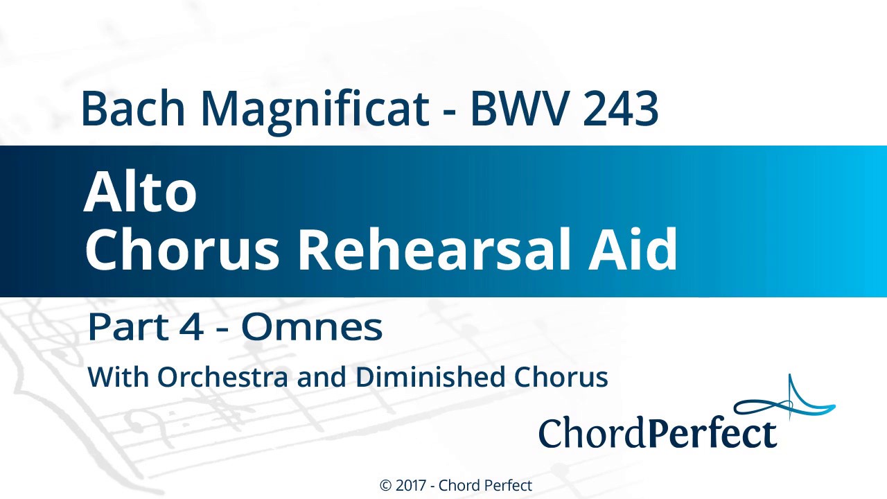 Bach's Magnificat Part 4 - Omnes - Alto Chorus Rehearsal Aid