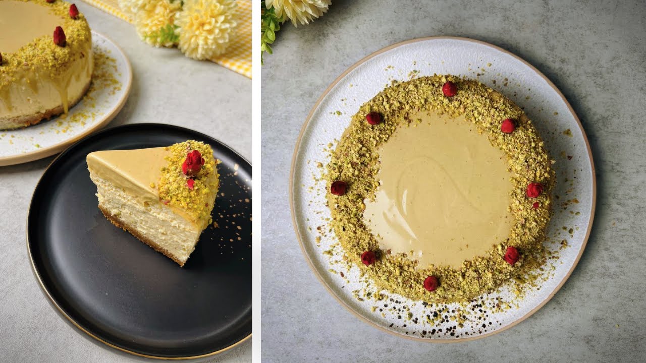 Pistachio Cheesecake | Easy & Quick Recipe | تشيز كيك الفستق بطريقة سهلة وسريعة