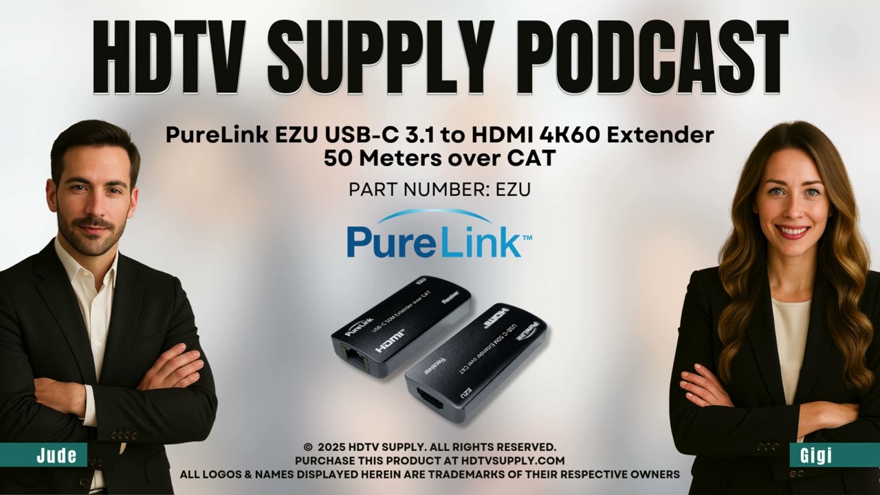 PureLink EZU USB-C 3.1 to HDMI 4K60 Extender 50 Meters over CAT