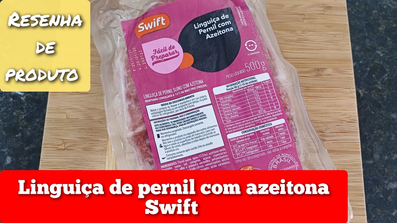 PROVANDO LINGUI&Ccedil;A DE PERNIL COM AZEITONA SWIFT | RESENHA DE PRODUTO