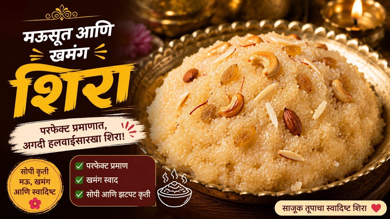 रव्याचा मऊसूत शिरा |सूजी का हलवा |Sooji halwa recipe | Rawa halwa 