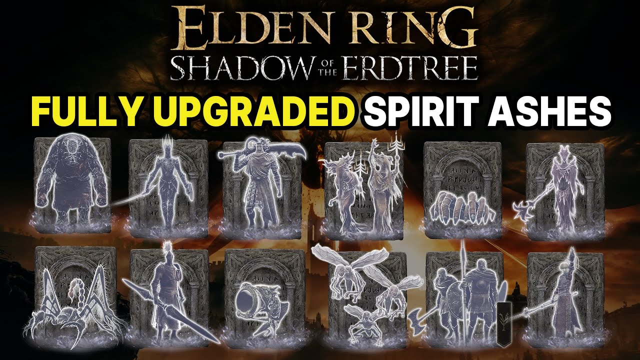 ELDEN RING: DLC Spirit Ashes FULLY UPGRADED Showcase (Shadow of the Erdtree All Spirit Summons)