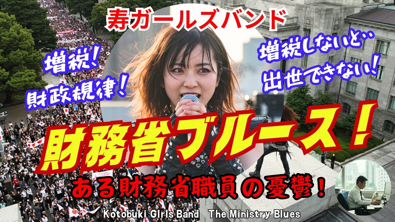 【寿ガールズバンド】「財務省ブルース」 ”  ある財務省職員の憂鬱”　屋上ライブ 
